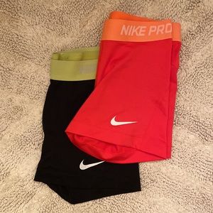 Lot of 2 Nike Compression Shorts